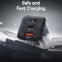 USAMS CC265 GaN adaptor de încărcare rapidă cu porturi 2x USB-C / USB-A - 67W - negru