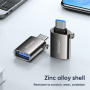 JOYROOM S-H151 adaptor de încărcare și date - USB-A la USB-C - argintiu