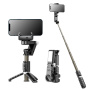 CYKE Q18 Bluetooth selfie stick cu tripod, stabilizator Gimbal și lumină pentru iPhone - negru