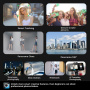 CYKE Q18 Bluetooth selfie stick cu tripod, stabilizator Gimbal și lumină pentru iPhone - negru