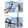 CYKE Q18 Bluetooth selfie stick cu tripod, stabilizator Gimbal și lumină pentru iPhone - negru