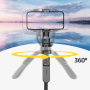 CYKE TT18 selfie stick Bluetooth panoramic cu tripod pentru iPhone - negru