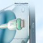 ENKAY Ice Clear cablu de date și încărcare împletit - USB-C la USB-C - 1 m - mentă