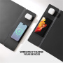 S1300 pad de birou cu două fețe pentru tastatură și mouse cu încărcare wireless pentru iPhone / AirPods - negru