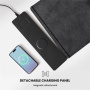 S1300 pad de birou cu două fețe pentru tastatură și mouse cu încărcare wireless pentru iPhone / AirPods - negru