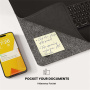 S1300 pad de birou cu două fețe pentru tastatură și mouse cu încărcare wireless pentru iPhone / AirPods - negru