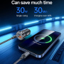 Yesido Y73 set încărcător auto cu porturi USB-C / USB-A și cablu USB-C la Lightning - 30W - 1 m - negru