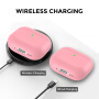 AhaStyle husă din silicon pentru AirPods 4 / 5 - roz