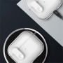 Husă transparentă cu închidere și carabină pentru AirPods Pro 2 - roz