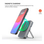 FIXED MagZen 5 Wireless MagSafe baterie externă cu încărcare pentru Apple Watch, Suport și port USB-C - 5 000 mAh - gri
