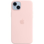 Carcasă originală Apple din silicon cu MagSafe pentru iPhone 14 Plus - roz cretă