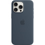Carcasă originală Apple din silicon cu MagSafe pentru iPhone 15 Pro Max - albastru de furtună