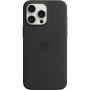 Carcasă originală Apple din silicon cu MagSafe pentru iPhone 15 Pro Max - negru