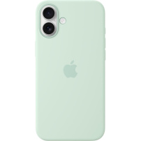 Original Apple husă din silicon cu MagSafe pentru iPhone 16 Plus - acvamarin