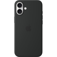 Original Apple husă din silicon cu MagSafe pentru iPhone 16 Plus - negru