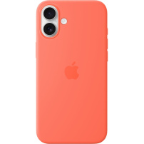 Original Apple husă din silicon cu MagSafe pentru iPhone 16 Plus - mandarine