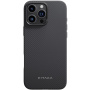 Pitaka Husă MagEZ 5 cu model din fibră de carbon și MagSafe pentru iPhone 16 Pro - gri