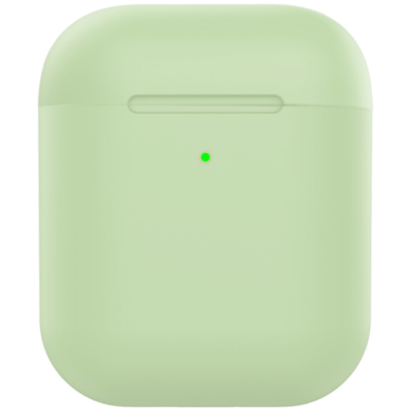 Carcasă din silicon mat pentru AirPods 1 / 2 - verde mentă
