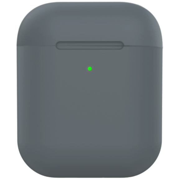 Carcasă din silicon mat pentru AirPods 1 / 2 - gri închis