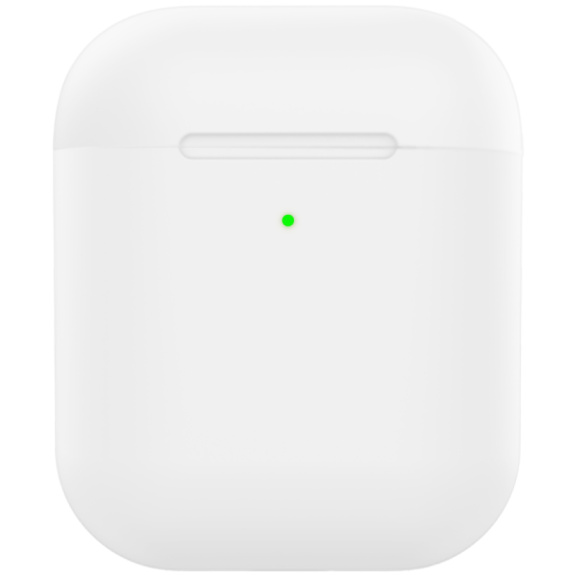 Carcasă din silicon mat pentru AirPods 1 / 2 - alb