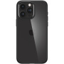 Spigen Crystal Hybrid husă transparentă cu ramă colorată pentru iPhone 15 Pro - negru
