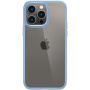 Spigen Crystal Hybrid husă transparentă cu ramă pentru iPhone 14 Pro - albastru