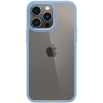 Spigen Crystal Hybrid husă transparentă cu ramă pentru iPhone 14 Pro - albastru