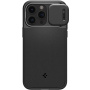 Spigen Optik Armor MagFit husă durabilă cu capac glisant pentru cameră foto și MagSafe pentru iPhone 15 Pro Max - negru