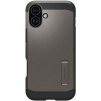 Spigen Husă Tough Armor cu suport și MagSafe pentru iPhone 16 - Gri închis