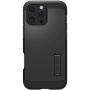 Spigen Husă durabilă Tough Armor cu suport și MagSafe pentru iPhone 16 Pro - negru