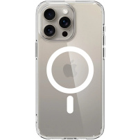 Spigen Ultra Hybrid MagFit husă transparentă cu MagSafe alb pentru iPhone 15 Pro - transparent