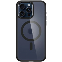 Spigen Ultra Hybrid MagFit husă transparentă cu MagSafe pentru iPhone 15 Pro - negru
