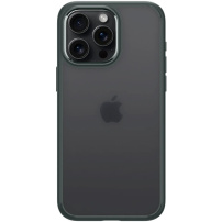 Spigen Ultra Hybrid Matte husă mată transparentă pentru iPhone 15 Pro Max - verde închis