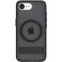 Spigen Ultra Hybrid S husă transparentă mată cu suport și MagSafe pentru iPhone 16e / 17e - negru
