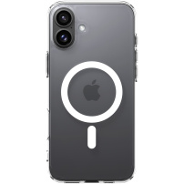 Spigen Husă transparentă ultra hibridă cu alb MagSafe pentru iPhone 16 Plus - Transparent