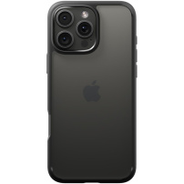 Spigen Ultra Hybrid husă transparentă mată cu ramă colorată pentru iPhone 16 Pro Max - negru