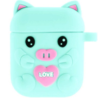 Husă din silicon, pentru AirPods 1 / 2 - porc