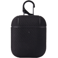 Husă textilă de protecție cu carabină pentru AirPods 1 / 2 - negru