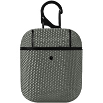 Husă textilă de protecție cu carabină pentru AirPods 1 / 2 - gri