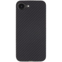 Husă Tactical Aramid cu model de fibră de carbon și MagSafe pentru iPhone 16e / 17e - gri închis