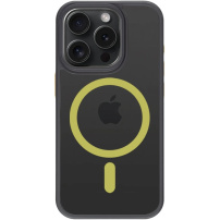Tactical Husă transparentă Hyperstealth 2.0 cu MagSafe pentru iPhone 15 Pro - Negru Galben