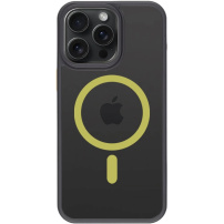 Tactical Husă transparentă Hyperstealth 2.0 cu MagSafe pentru iPhone 15 Pro Max - Negru Galben