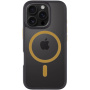 Tactical Hyperstealth 2.0 husă transparentă cu MagSafe galben pentru iPhone 16 Pro - negru