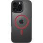 Tactical Hyperstealth 2.0 husă transparentă cu MagSafe roșu pentru iPhone 16 Pro Max - negru