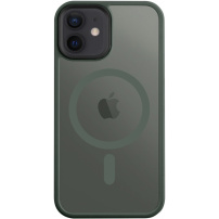 Husă transparentă Tactical Hyperstealth cu MagSafe pentru iPhone 12 /12 Pro - măsliniu