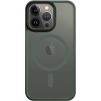 Husă transparentă Tactical Hyperstealth cu MagSafe pentru iPhone 13 Pro - măsliniu