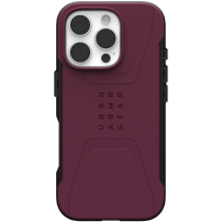 UAG Husă civilă robustă cu MagSafe pentru iPhone 16 Pro - Burgundy