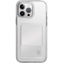 Husă transparentă cu buzunar pentru carduri UNIQ Air Fender pentru iPhone 15 Pro Max - transparent