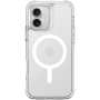 UNIQ Husă Combat Luminous MagClick cu cadru care strălucește în întuneric și MagSafe pentru iPhone 16 - Transparent