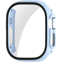 ENKAY carcasă mată cu sticlă securizată pentru Apple Watch Ultra 49mm - albastru